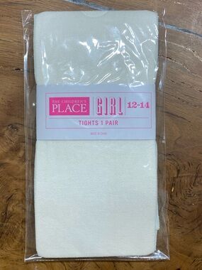 Children's Place Tights Big Girls Sz 12-14 Large Cream New NIP